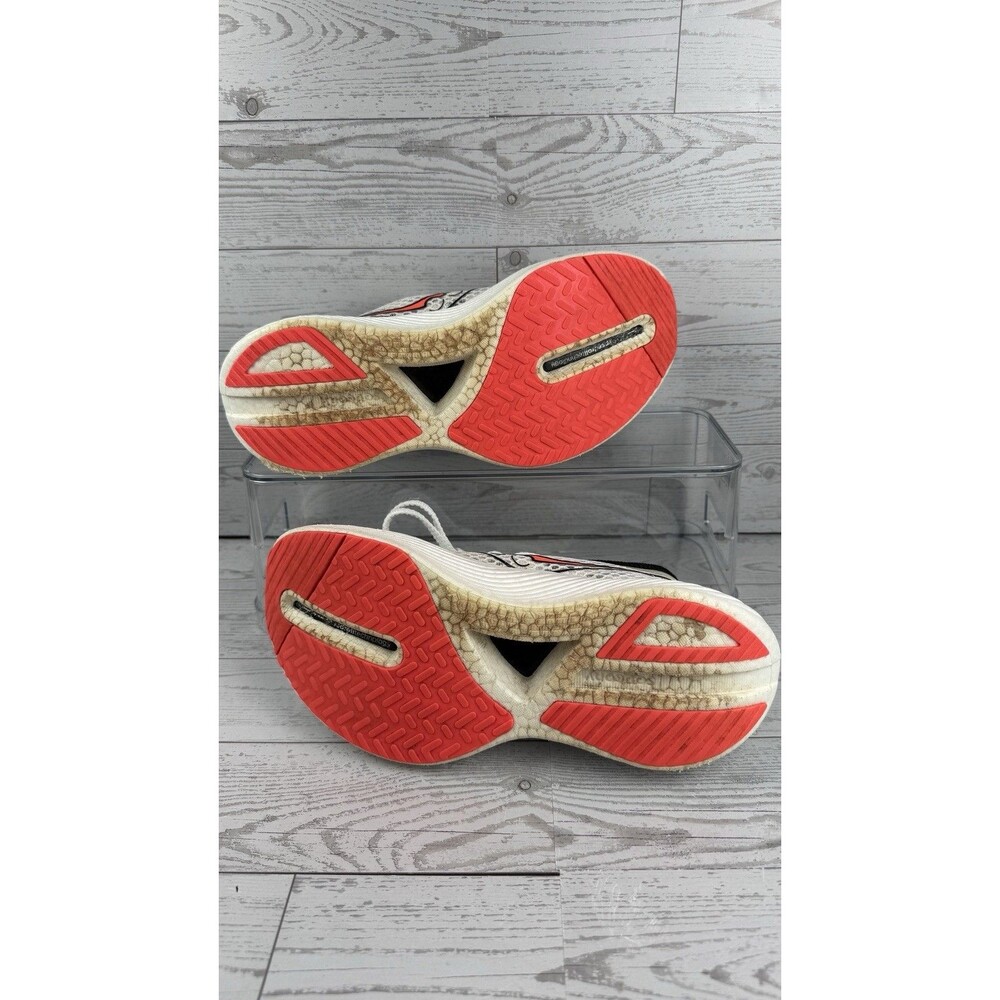Saucony Endorphin Pro 3 White ViZiRed Women's size 7.5 Running Shoes #451 - Picture 6 of 6
